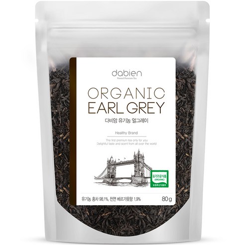 다비앙 유기농 얼그레이 홍차 리필, 80g, 1개입, 1개