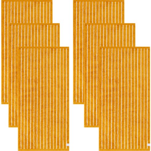 기라로쉬 체스 그리드 선염 뱀부 타올 180g 뱀부사, 옐로우그리드, 6개