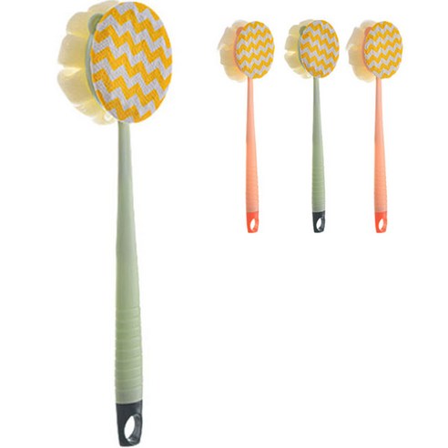 ABM 손잡이 양면 때밀이 샤워볼 4p, 랜덤발송, 1세트