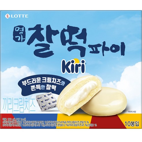 롯데제과 찰떡파이 끼리 크림치즈, 250g, 1개