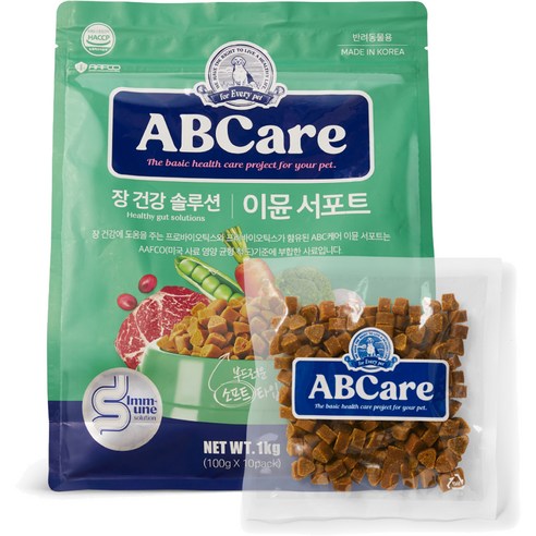 ABCare 소프트사료 건강 솔루션 서포트 이뮨, 이뮨/장건강, 1kg, 1개