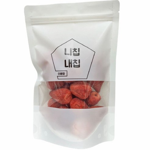 동결건조 달콤하고 바삭한 말린 딸기, 60g, 5개