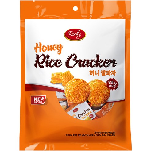 리치 허니 쌀과자, 120g, 3개