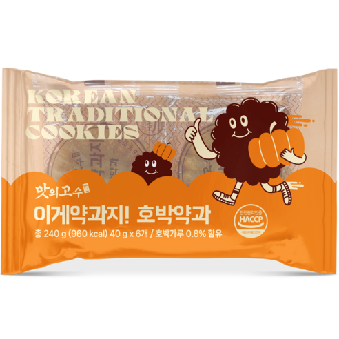 맛의고수 이게약과지 호박약과 6p, 240g, 1개