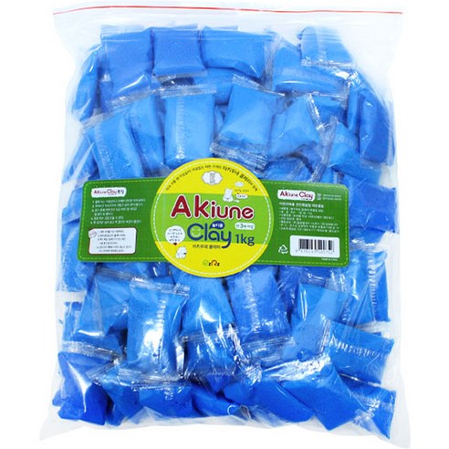 EzRz 유아용 창의력 미술교육 찰흙놀이 아키우네클레이 100p, 파랑, 1kg