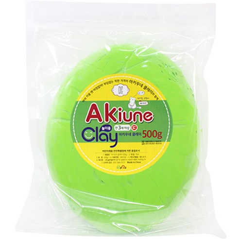 아키우네 유아용 클레이 지퍼백, 연두, 500g