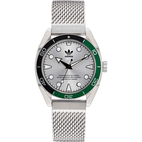 아디다스 남성용 메쉬밴드 3핸드 패션시계 43mm AOFH2250