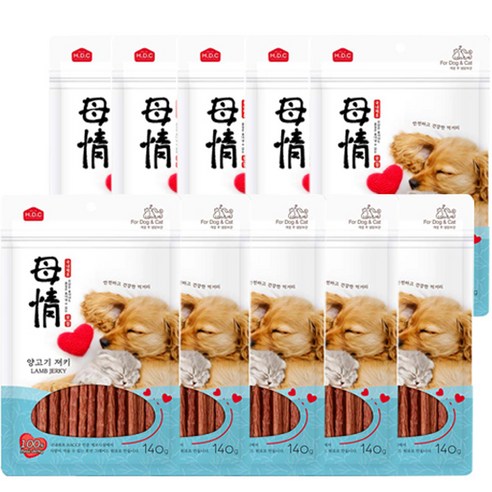 아수쿠 반려동물 모정 져키 140g, 양고기, 10개