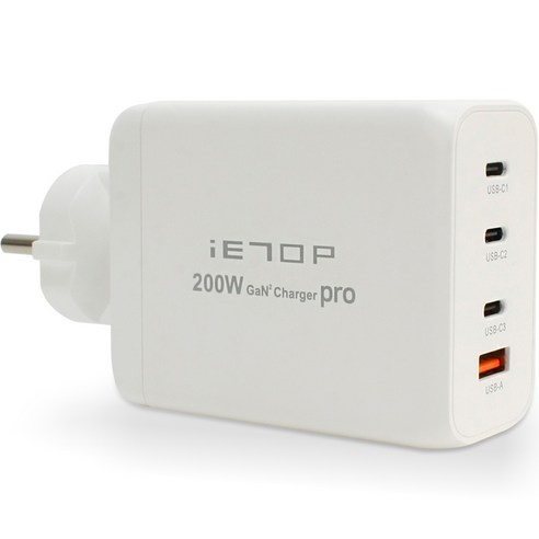 이탑 200W GAN 초고속 C타입 USB 멀티 충전기, 화이트, 1개 고속충전케이블 Best Top5