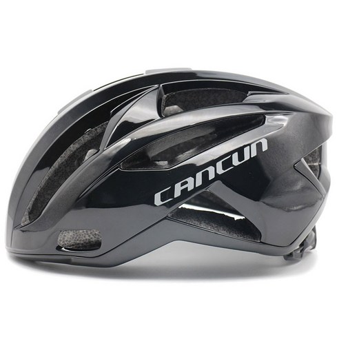 cancun R1 자전거 헬멧 210g, 유광블랙, 1개