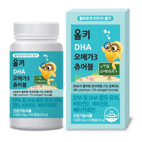 아주약품 올키 DHA 오메가3 츄어블 45g, 45정, 1개