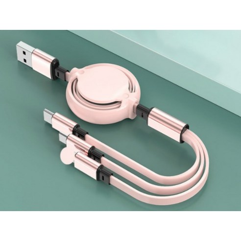 편리하고 효율적인 3in1 회전 고속 충전 케이블