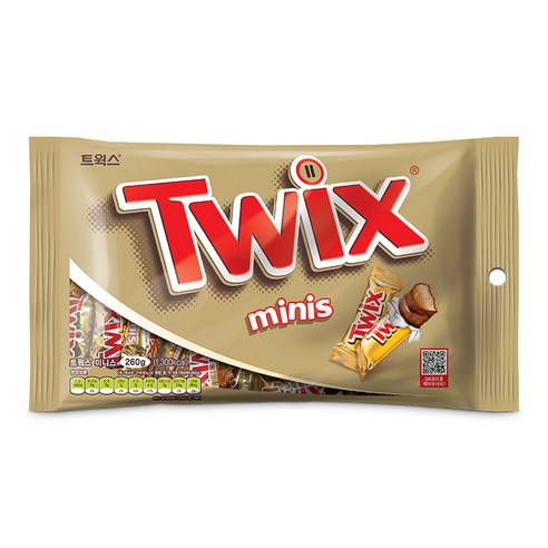 트윅스 미니 초코바 800g(160g 5개) 간식 달달한 twix, 160g, 5개