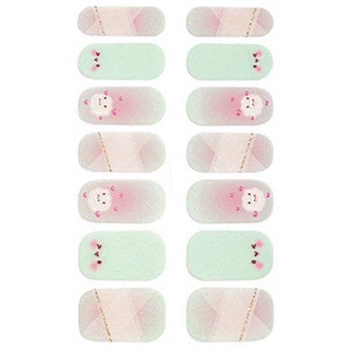 가이만 셀프 아트 네일스티커 세트, 1세트, ZX-3795