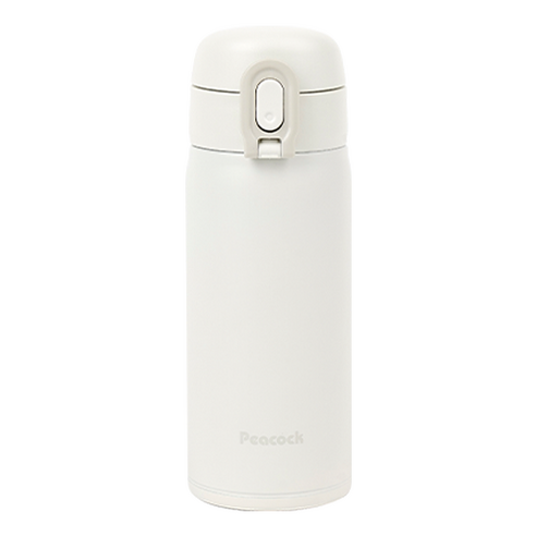 피코크 원터치 보온보냉 텀블러, 350ml, 화이트, 1개