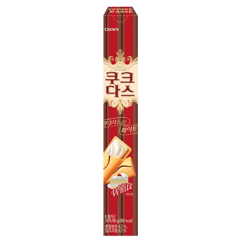 쿠크다스 롱쿠크다스 화이트 8p, 68g, 30개