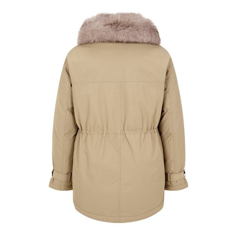 VOV 여성용 폭스 퍼 스트링 구스다운 자켓은 겨울에 착용하기에 완벽한 제품입니다.