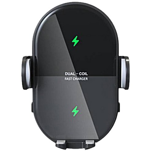 OASI 차량용 휴대폰 고속 무선충전 거치대 뉴버젼 듀얼코일, 타니쉬 블랙, Wireless Car Charger CR1