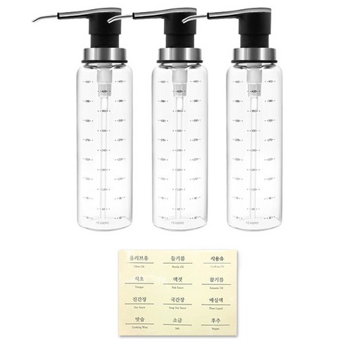 티도요 뉴 펌프 오일병 500ml x 3p + 스티커 세트, 1세트