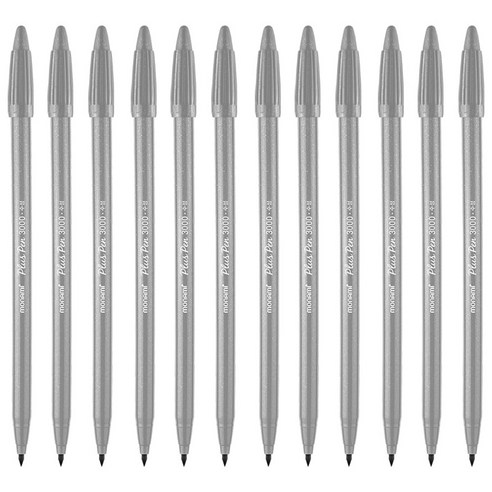 모나미 3000 피그먼트 프러스펜 0.4mm, NG 4 스톰그레이, 12개
