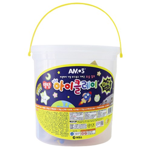 아모스 야광 아이클레이 버킷 팩 세트 306g, 혼합색상, 1개