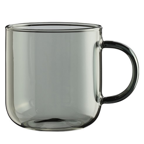 몬즈 메종오브제 베이직 컬러 내열 유리 머그컵 340ml, 시티 그레이, 1개
