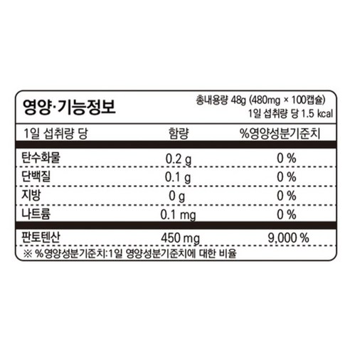 라이프토콜 DSM 판토텐산 - 건강을 위한 영양 보충제