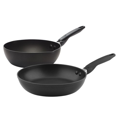 마이어코리아 인덕션 쿡앤룩 멀티 프라이팬 2종 세트, 블랙, 프라이팬 28cm + 멀티팬 24cm