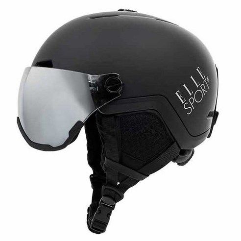 엘르 스키 스노우보드 고글 일체형 바이저 헬멧, 블랙