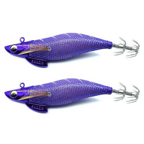 비케이씨 팁런프린스 무늬오징어 팁런에기 2.5호 SG-520, No 2 PURPLE 1 GLOW, 20g, 2개