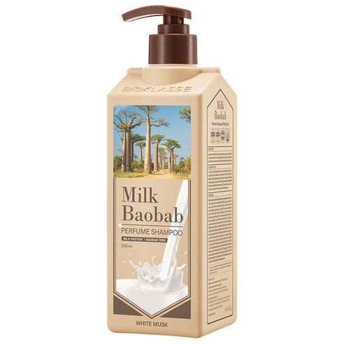 밀크바오밥 퍼퓸 샴푸 화이트머스크향, 500ml, 1개