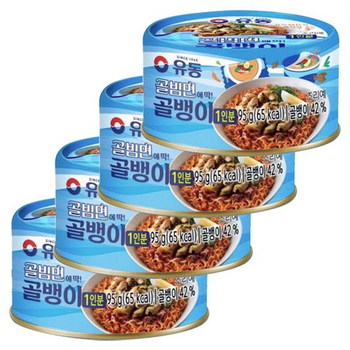 유동 골빔면 골뱅이, 95g, 4개