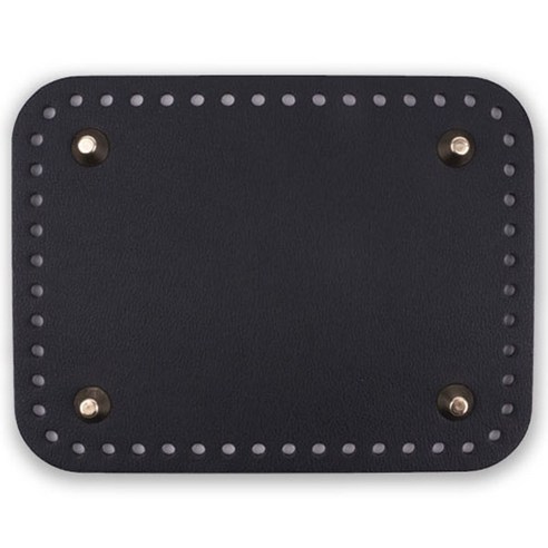징가방바닥 사각라운드 17 x 13 cm, 블랙, 1개