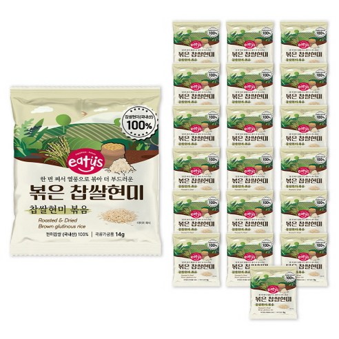 이더스 열풍으로 볶은 찹쌀 현미, 14g, 20개