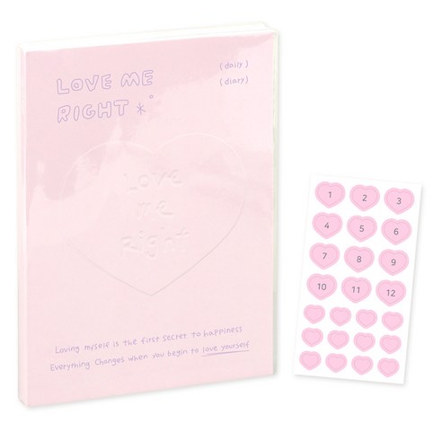 대시앤도트 러브 미 라잇 다이어리 만년형, 04 두들 캔디 핑크, 1개