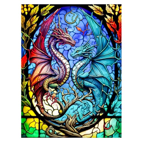 알로데 수중 세계 벽 장식 라운드 보석십자수 DIY키트 70 x 90 cm, NO 13, 1개
