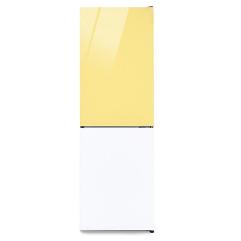 디마인 글라스 일반형 냉장고 소형 149L 방문설치, Yellow + White, RJ153TTY