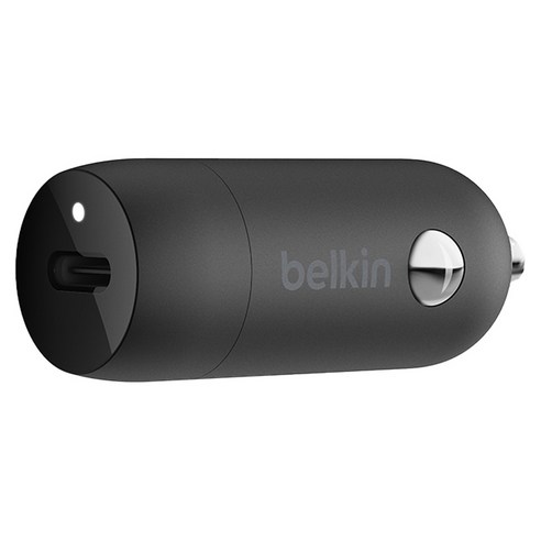 벨킨 부스트차지 30W USB-C타입 3.0 PD PPS 초소형 아이폰 / 갤럭시 / 아이패드 차량용 고속 충전기, CCA004qcBK, 블랙