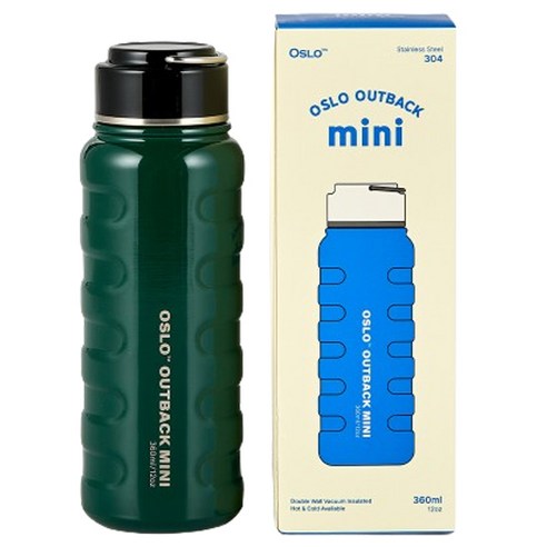 오슬로 초경량 아웃백 미니 스텐 텀블러, 360ml, 그린, 1개