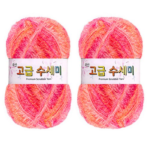yarna 고급 수세미 뜨개실 80g, 2개, 203 나염