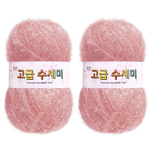 yarna 고급 수세미 뜨개실 80g, 131 연한인디핑크, 2개