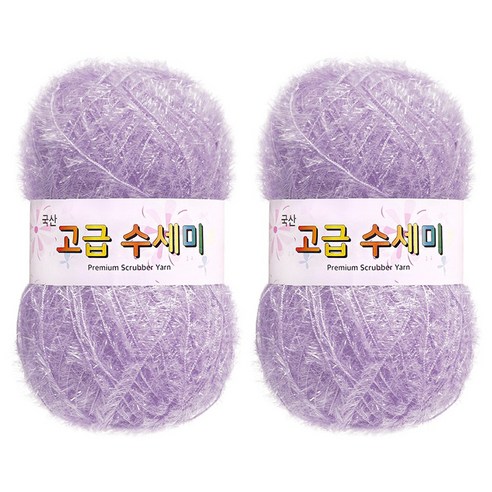 yarna 고급 수세미 뜨개실 80g, 132파스텔보라, 2개