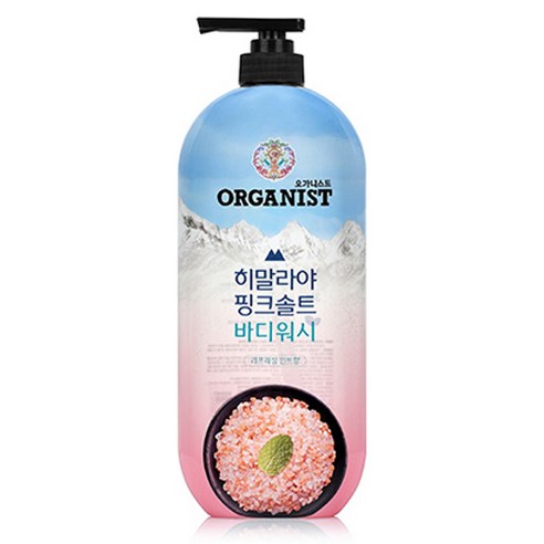 오가니스트 히말라야 핑크솔트 풍성한 거품 산뜻한 바디워시 민트향, 900g, 865ml, 1개