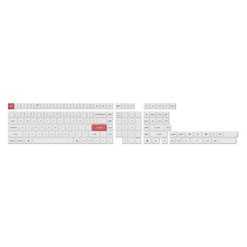 키크론 더블샷 OSA 프로파일 PBT 키캡 세트 141키, 일반형, 블랙 온 화이트, PBT-57-EN