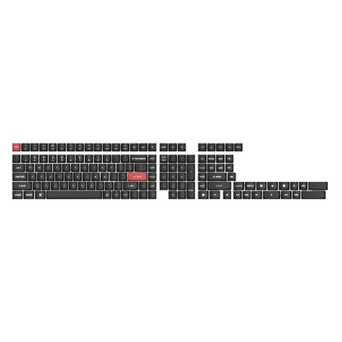 키크론 더블샷 OSA 프로파일 PBT 키캡 세트 141키, 일반형, 화이트 온 블랙, PBT-55-EN