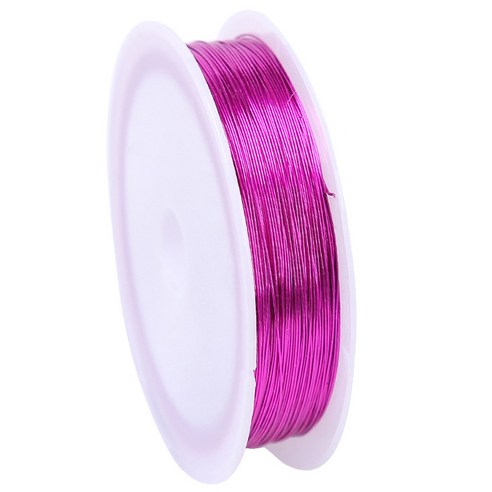코히모 와이어 DIY 수공예 컬러 철사 0.4mm x 50m 3W275, 5개, 로즈