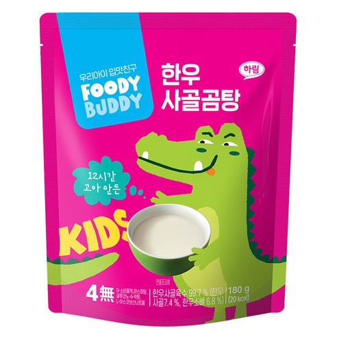 푸디버디 유아용 한우 사골곰탕, 180g, 1개