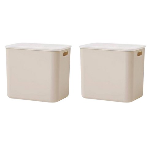 룸앤홈 애니 팬트리 수납박스, 베이지, L(260 x 365 x 320 mm), 2개