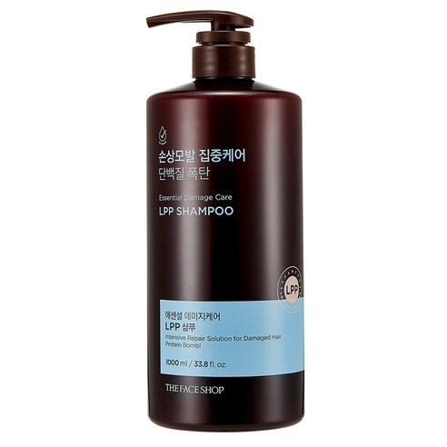 더페이스샵 에센셜 데미지케어 LPP 샴푸, 1000ml, 1개