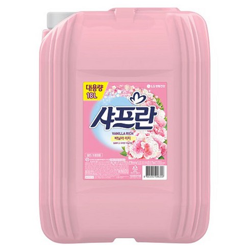 샤프란 섬유유연제 바닐라리치향 대용량, 18L, 1개